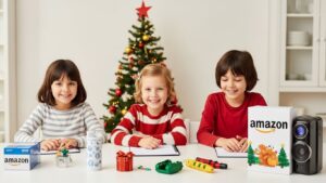 Kids Christmas holiday activities with Amazon products.