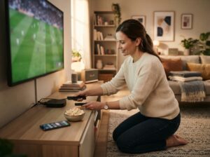 Parent setting up Prime Video for football